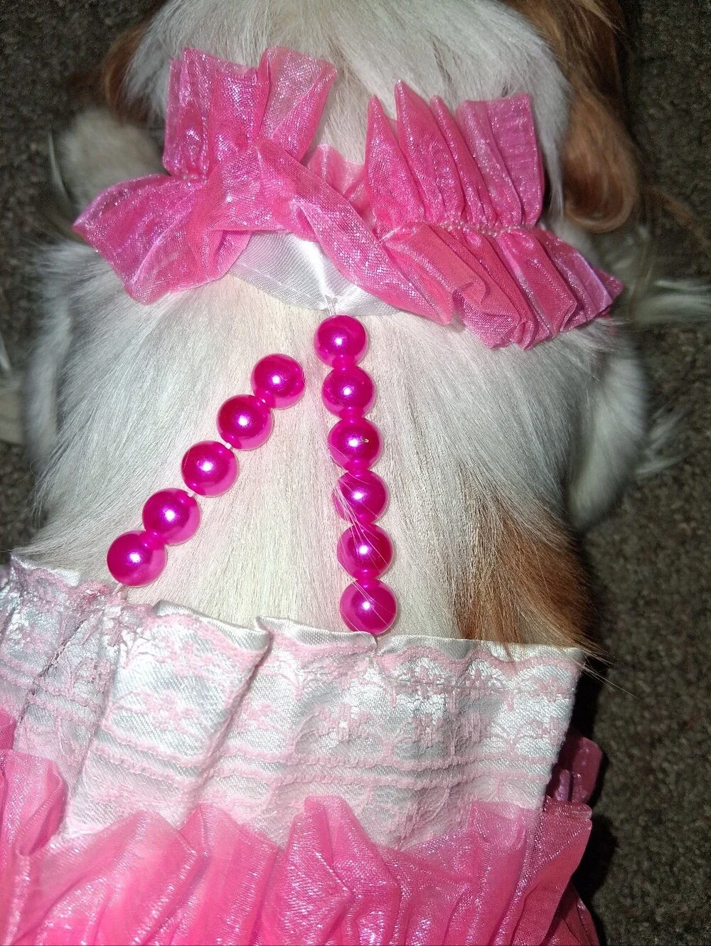 Pink Tiered Pet Costume Dress for Kids Costumes